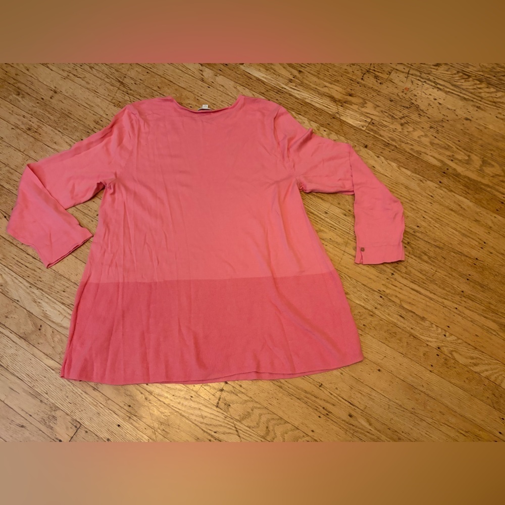 J. Jill tunic lagenlook ribbed top with tortoise shell buttons - Picture 9 of 11